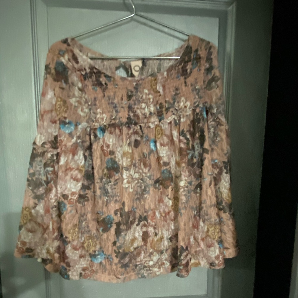 Sheer lace floral top